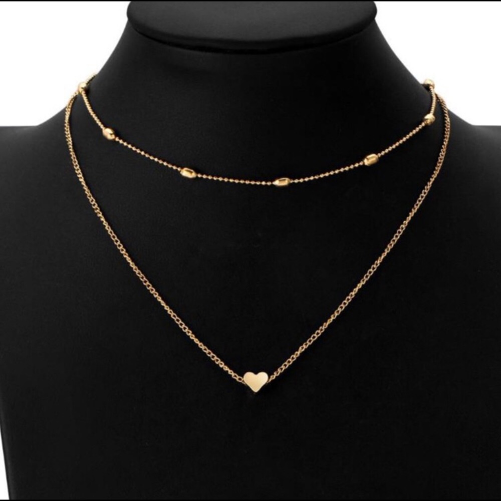 ✨🆕Two Layer Heart Chocker Necklace✨ - Picture 4 of 5